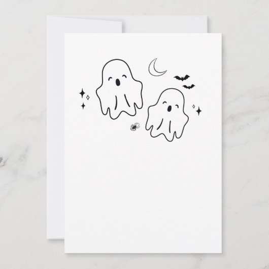 Handgezogenes Trinkhexen Halloween-Party Einladung (Rückseite)