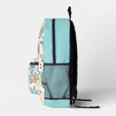Handgezogenes tropisches Muster Bedruckter Rucksack (Rechts)