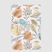 Handgezogenes tropisches Muster Golfhandtuch (Vorderseite)