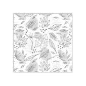 Handgezogenes tropisches Muster Gummistempel (Prägung)