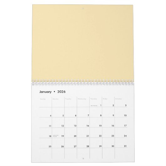 Handgezogenes tropisches Muster Kalender (Jan 2026)