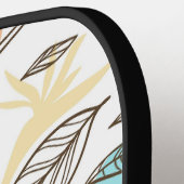 Handgezogenes tropisches Muster Pickleball Schläger (Linke Seite)