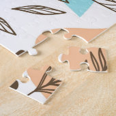 Handgezogenes tropisches Muster Puzzle (Seite)