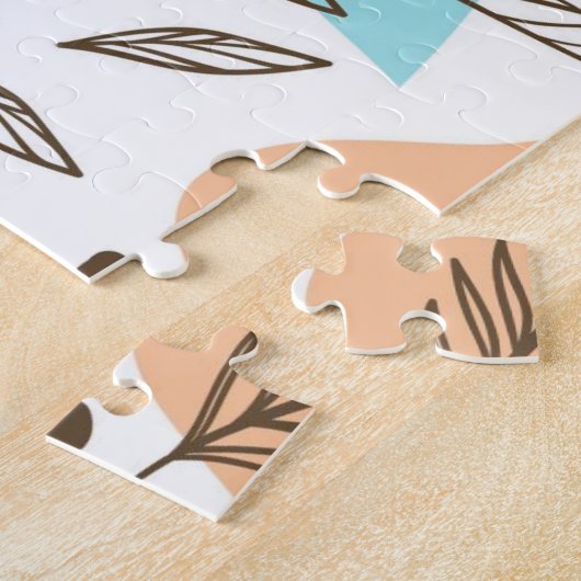 Handgezogenes tropisches Muster Puzzle (Seite)