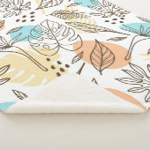 Handgezogenes tropisches Muster Sherpadecke (3/4)