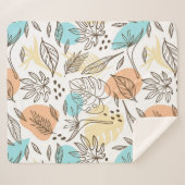 Handgezogenes tropisches Muster Sherpadecke (Vorderseite (Horizontal))