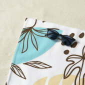 Handgezogenes tropisches Muster Strandtuch (Beispiel)