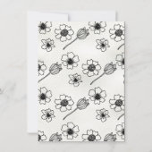 Handgezogenes Vase-Brautparty Einladung (Rückseite)