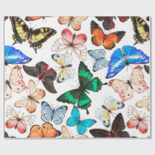 Handgezogenes Wasserfarbmuster nahtlos mit Farbe Geschenkpapier (Flach)
