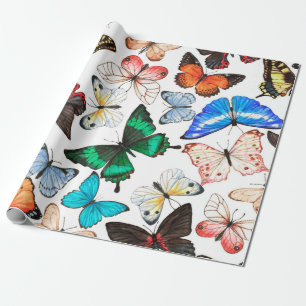 Handgezogenes Wasserfarbmuster nahtlos mit Farbe Geschenkpapier