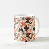 Handgezogenes Wasserfarbmuster nahtlos mit Farbe Kaffeetasse (VorderseiteRechts)