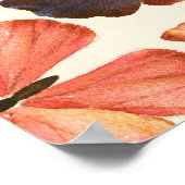 Handgezogenes Wasserfarbmuster nahtlos mit Farbe Poster (Ecke)