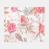 Handgezogenes Wasserfarbmuster nahtlos mit rosa f Fleecedecke (Vorderseite (Horizontal))