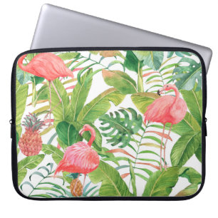 Handgezogenes Wasserfarbmuster nahtlos mit rosa f Laptopschutzhülle