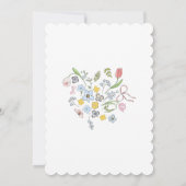 Handgezogenes Whimsical Baby Shower Tee Party Einladung (Rückseite)