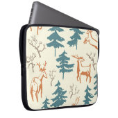 Handgezogenes Winternahtloses Muster mit Hirsch un Laptopschutzhülle (Vorne Rechts)