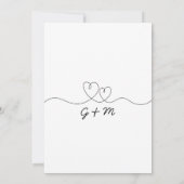 Handgezogenes Zeichnend handgeschriebenes Doodle-U Einladung (Rückseite)