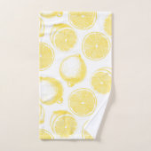 Handgezogenes Zitronenmuster Badhandtuch Set (Handtuch)