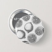 Handgezogenes Zitronenmuster Button (Vorne & Hinten)