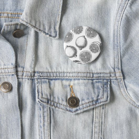 Handgezogenes Zitronenmuster Button (Beispiel)