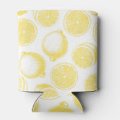 Handgezogenes Zitronenmuster Dosenkühler (Rückseite)