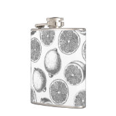 Handgezogenes Zitronenmuster Flachmann (Links)