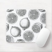 Handgezogenes Zitronenmuster Mousepad (Mit Mouse)
