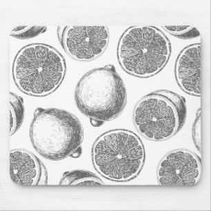 Handgezogenes Zitronenmuster Mousepad