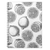 Handgezogenes Zitronenmuster Notizblock (Vorderseite)