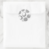Handgezogenes Zitronenmuster Runder Aufkleber (Tasche)