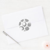 Handgezogenes Zitronenmuster Runder Aufkleber (Umschlag)