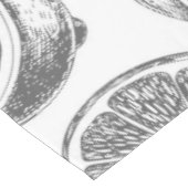 Handgezogenes Zitronenmuster Tischdecke (Schrägansicht)