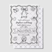 Handgezücktes Schnurrbart Pergament Einladungen (Versetzt (Einladung))