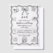 Handgezücktes Schnurrbart Pergament Einladungen (Versetzt)