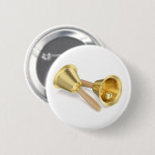 Handglocke mit Holzgriff Button (Vorne & Hinten)