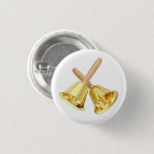 Handglocke mit Holzgriff Button (Vorne & Hinten)