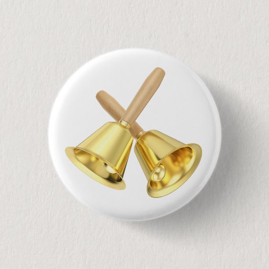Handglocke mit Holzgriff Button (Vorderseite)