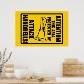 Handglocken angreifen poster (Küche)