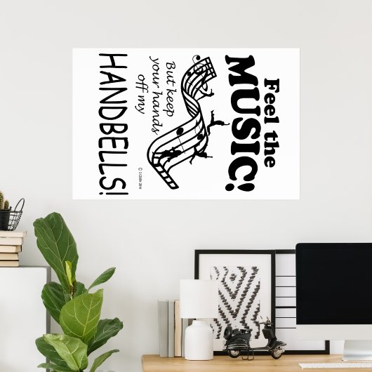 Handglocken fühlen die Musik Poster (Heimbüro)
