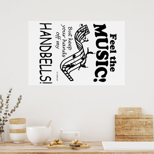 Handglocken fühlen die Musik Poster (Küche)