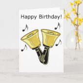 Handglocken - Happy Birthday Karte (Gelbe Blume)