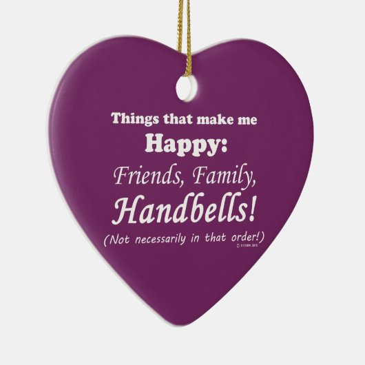 Handglocken machen mich glücklich keramikornament (Rechts)