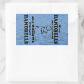 Handglocken mit rechteckiger Aufkleber (Tasche)