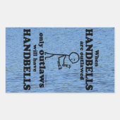 Handglocken mit rechteckiger Aufkleber (Vorderseite)