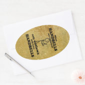 Handglocken Oval Aufkleber (Umschlag)