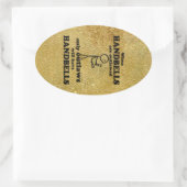 Handglocken Oval Aufkleber (Tasche)