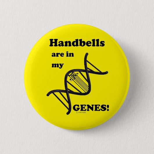 Handglocken sind in meinen Genen Button (Vorderseite)