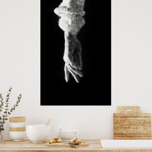 Handglühende Skizze Poster (Küche)