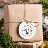 "handgossen" mit Liebe-Kerze Runder Aufkleber