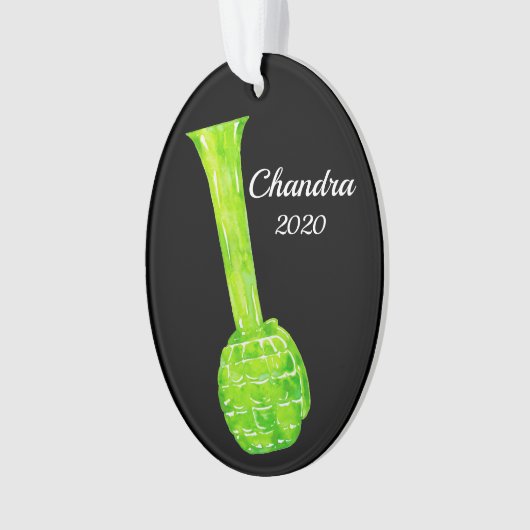 Handgranate Cocktail Personalisiert Ornament (Vorderseite)